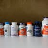 Floating capsules from the collection of vegan vitamins and supplements showcasing their natural design and quality