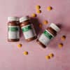 Floating capsules from the collection of vegan vitamins and supplements showcasing their natural design and quality