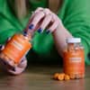 Floating capsules from the collection of vegan vitamins and supplements showcasing their natural design and quality