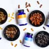 Floating capsules from the collection of vegan vitamins and supplements showcasing their natural design and quality