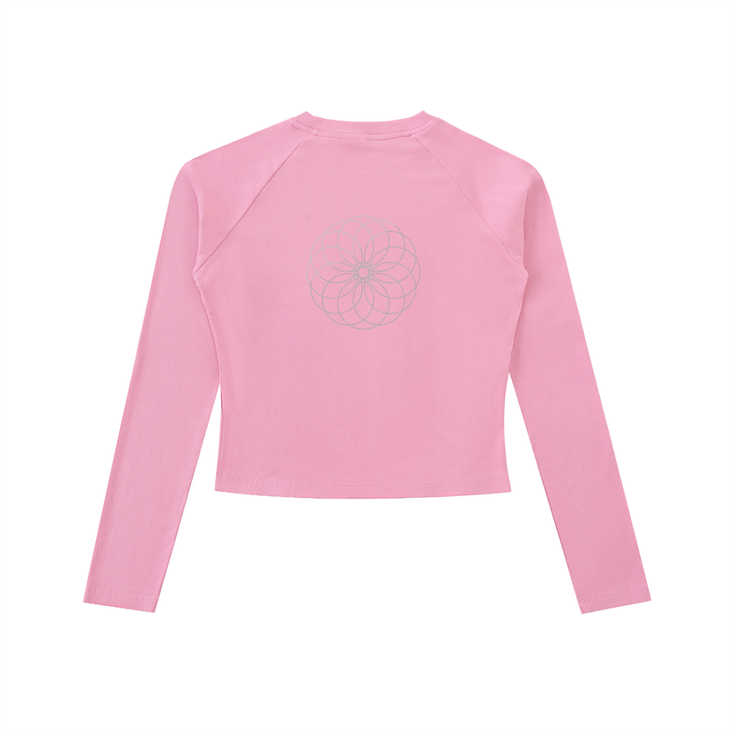 Dyed Washed Raglan Long Sleeve Slim T-Shirt