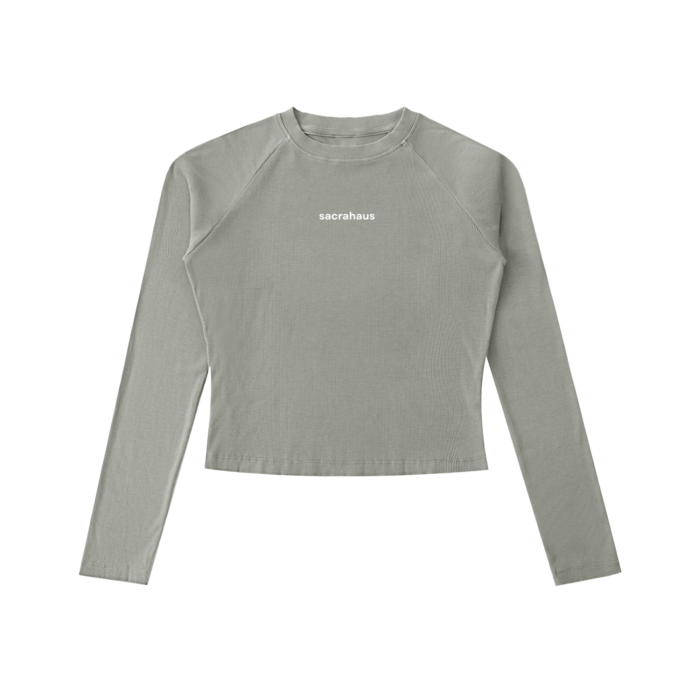 Dyed Washed Raglan Long Sleeve Slim T-Shirt