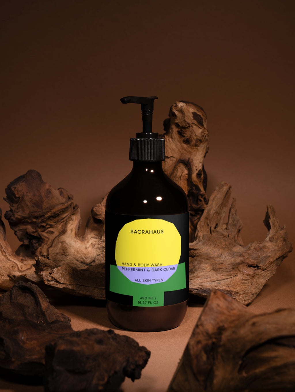 Hand & Body Wash, Peppermint & Dark Cedar