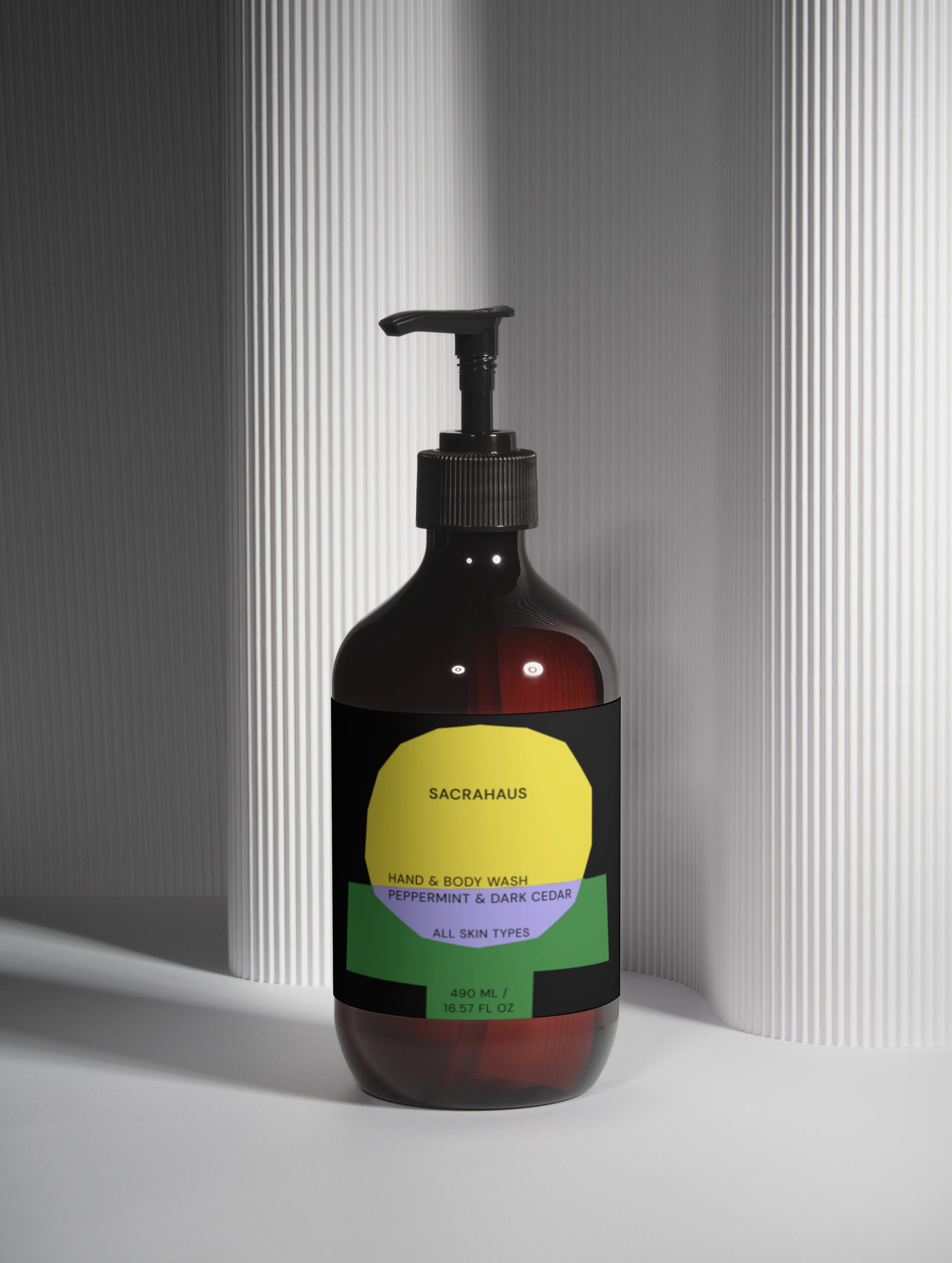 Hand & Body Wash, Peppermint & Dark Cedar