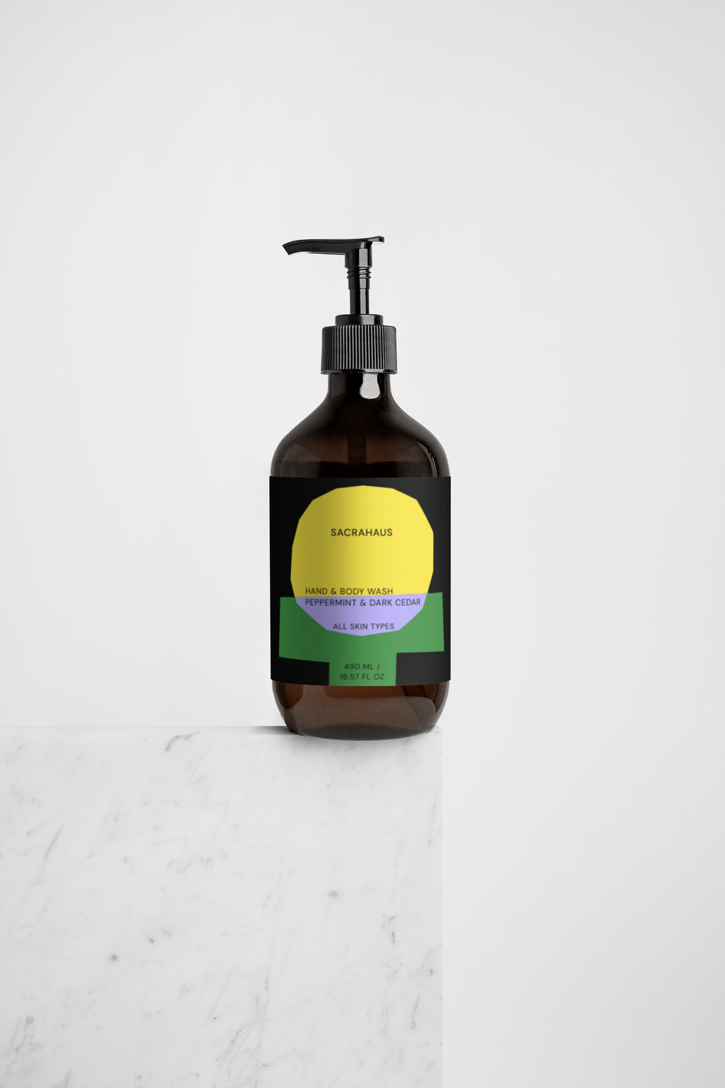 Hand & Body Wash, Peppermint & Dark Cedar