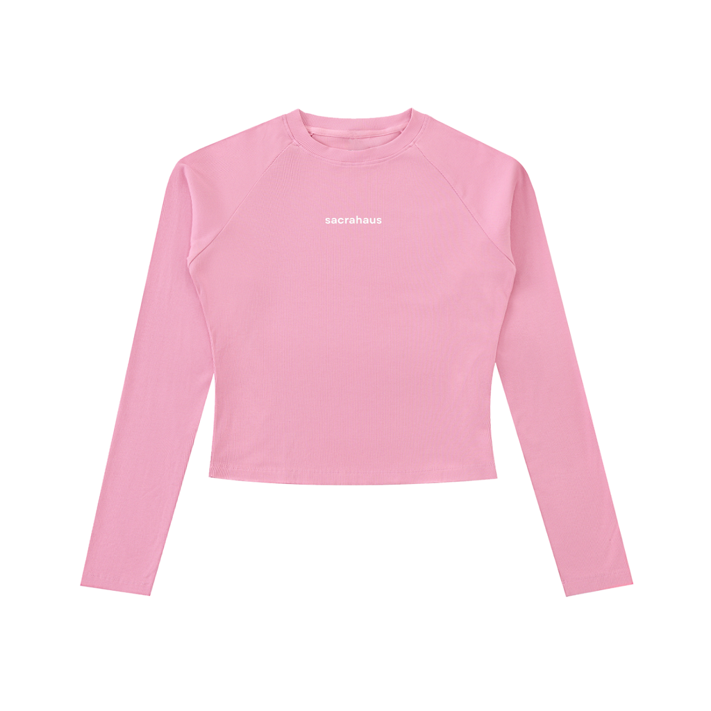 Dyed Washed Raglan Long Sleeve Slim T-Shirt