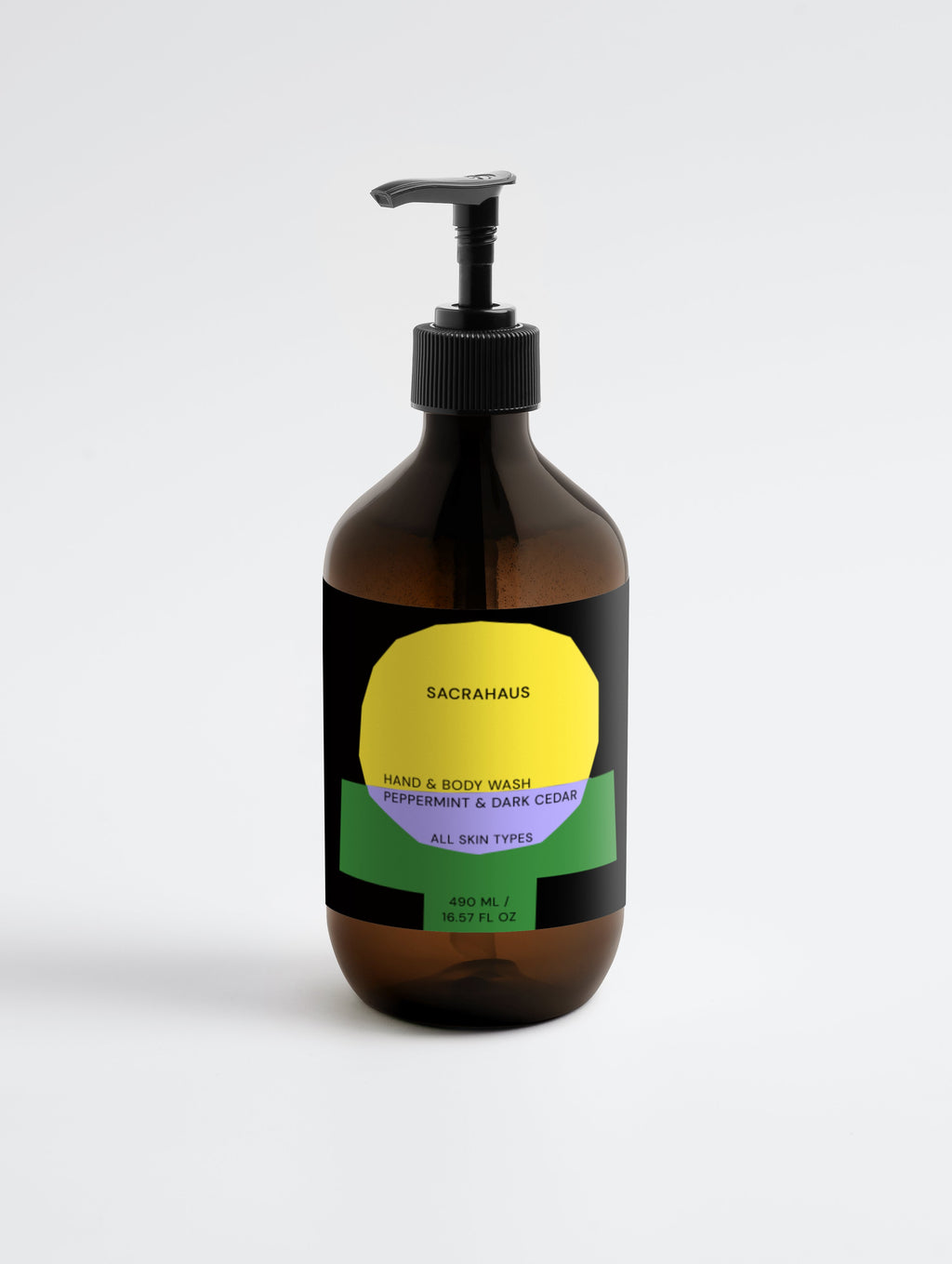 Hand & Body Wash, Peppermint & Dark Cedar