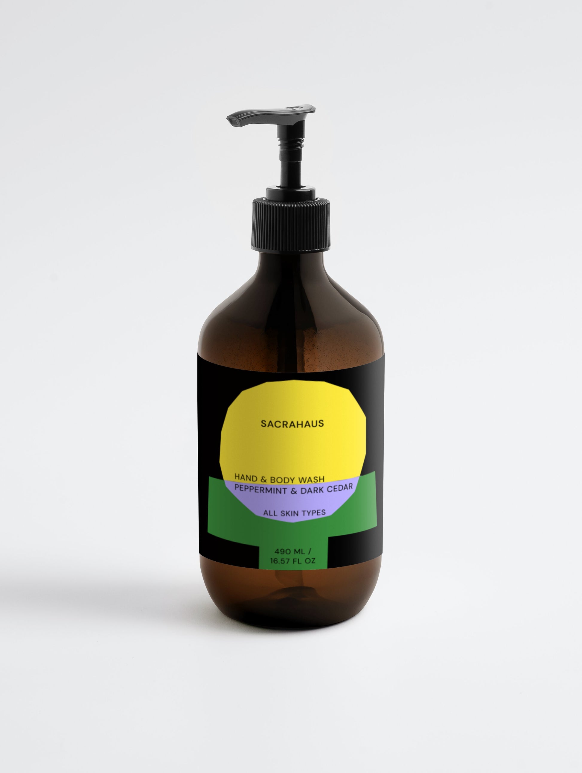 Hand & Body Wash, Peppermint & Dark Cedar