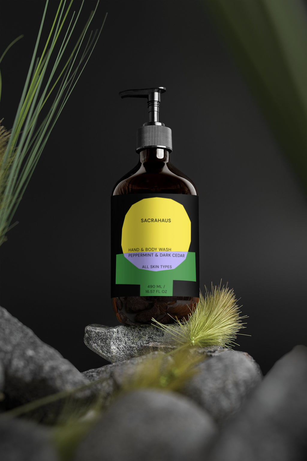 Hand & Body Wash, Peppermint & Dark Cedar