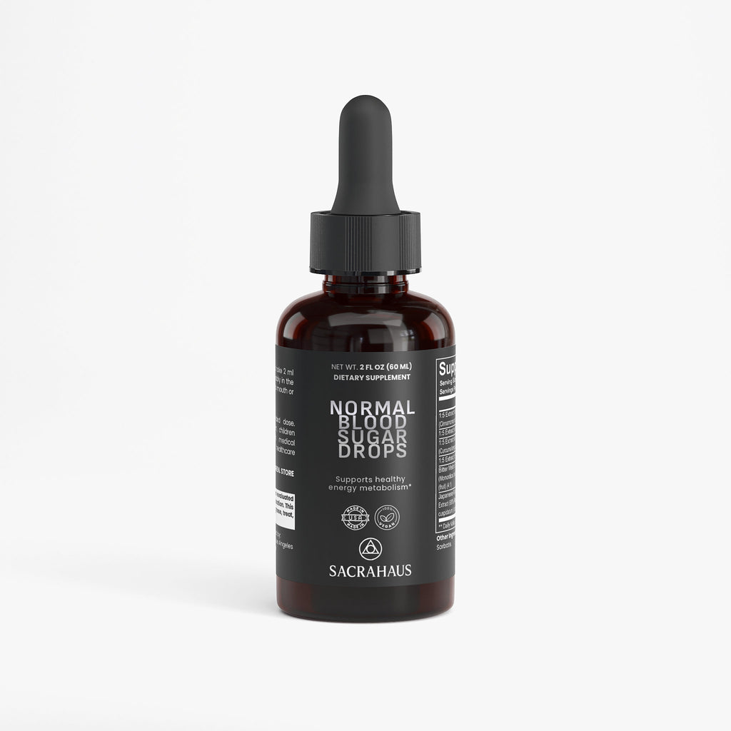 SACRAHAUS Normal Blood Sugar Support Drops in a 2 oz bottle for healthy glucose metabolism