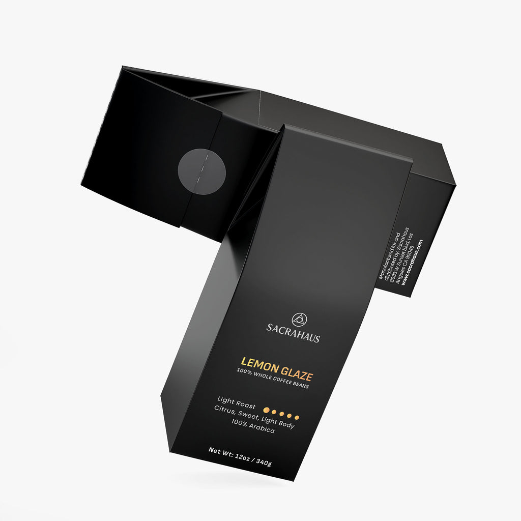 SACRAHAUS Lemon Glaze light roast coffee bag with citrus and sweet flavor notes