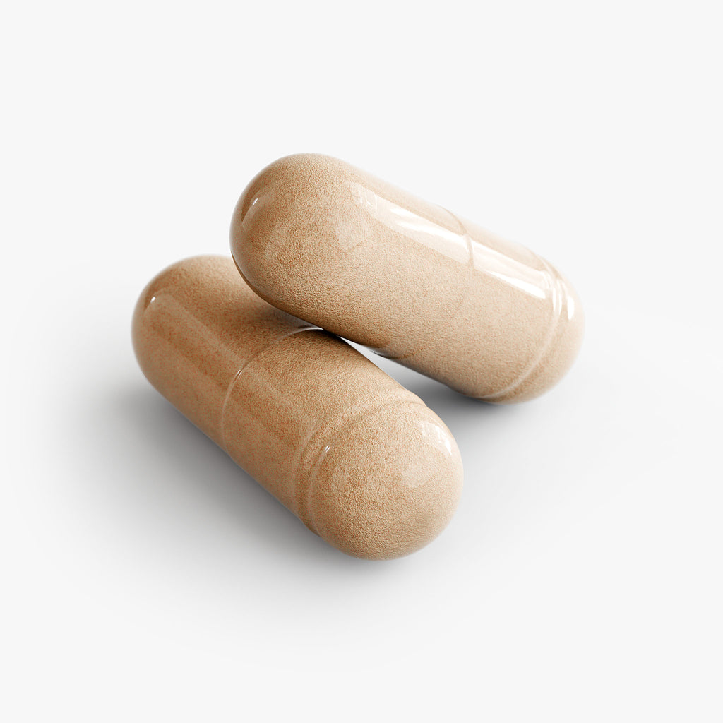 SACRAHAUS organic maca supplement capsules in a close-up view for sexual wellness support